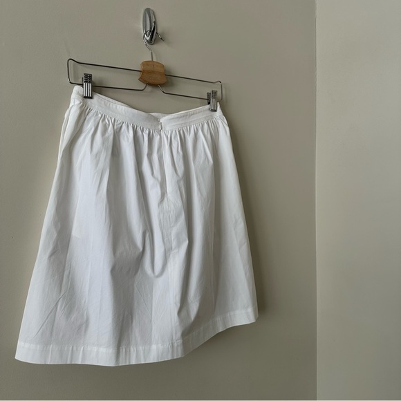 THEORY-WHITE Cotton Blend A-Line Skirt (Size:2) - Picture 6 of 9